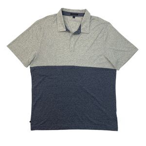 Travis Mathew Polo Shirt Men 2XL XXL Heather Gray Colorblock Cotton Blend